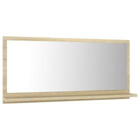vidaXL Bathroom Mirror Sonoma Oak 80x10.5x37 cm Engineered Wood (Option: as picture)