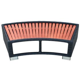 vidaXL Spa Step Poly Rattan 92x45x25 cm Black (Option: as picture)